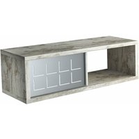 Regal Quader Rechteckig 60X20cm Vintage-Finish Mit Eisentür von KIAMAMI VALENTINA
