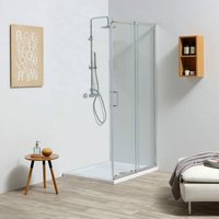 Seitenwand Für Ausziehbare Duschkabine 80-90 Cm Aus 4Mm Glas Leo von KIAMAMI VALENTINA