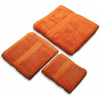 Kiamami Valentina - Set Oranger Handtücher Für Badezimmerdekor Teddy von KIAMAMI VALENTINA