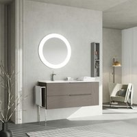 Spiegel Mit Led- Beleuchtung, Unterschrank Mit Handtuchhalter Und Waschbecken Links New York Spiegel Mit Led- Beleuchtung, Unterschrank Mit Handtuchhalter Und Waschbecken Links New York von KIAMAMI VALENTINA