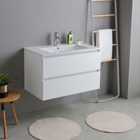 Unterschrank Mit Waschtisch In 80 Cm – Weisse Holzoptik Bilbao von KIAMAMI VALENTINA