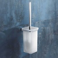 Kiamami Valentina - Wc-Bürstenhalte Für Wandmontage, Glas Satiniert Greta von KIAMAMI VALENTINA