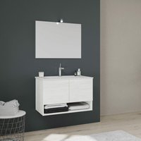 Kiamami Valentina - Wandhängender Badezimmerschrank Mit Weissen Türen 80 Cm Venezia Kiamami Valentina - Wandhängender Badezimmerschrank Mit Weissen Türen 80 Cm Venezia von KIAMAMI VALENTINA