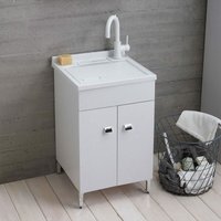 Wäscherei-Raum 50X50 Cm Mit Mobilem Glänzend Weiß Und Asse Inklusive von KIAMAMI VALENTINA