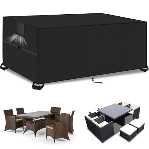 Gartenmöbel Abdeckung Wasserdicht,Anti-UV,180*120*74cm,Schwerlast 420D Oxford Gewebe Abdeckhaube Gartentisch Rechteckig,Wasserdichte Schutzhülle Gartenmöbel,Winterfest Abdeckplane Gartenmöbel Gartenmöbel Abdeckung Wasserdicht,Anti-UV,180*120*74cm,Schwerlast 420D Oxford Gewebe Abdeckhaube Gartentisch Rechteckig,Wasserdichte Schutzhülle Gartenmöbel,Winterfest Abdeckplane Gartenmöbel von KIAMXNE