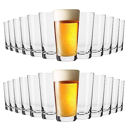 KIAPPO Biergläser - Gläser & Trinkgeschirr - Gläser Set - Geschenke für Männer - Transparentes Glas - Kristallgläser - Lagerglas - Weizengläser - Spülmaschinenfest - 590ml Bierglas 24x von KIAPPO