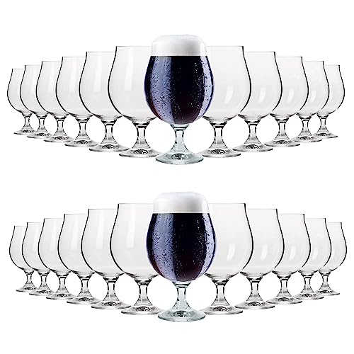 KIAPPO Biergläser Set für Dunkles Bier 500 ml - 24 Stück Gläser Set - Transparentes Glas - Kristallgläser - Geschenke für Männer - Spülmaschinenfest - 170 x 75 mm von KIAPPO