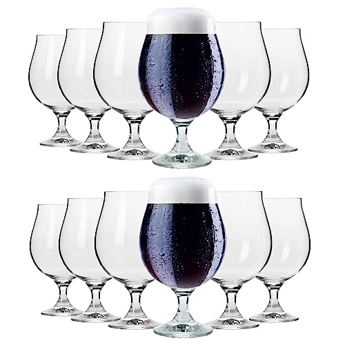 KIAPPO Biergläser für Dunkles Bier - Gläser & Trinkgeschirr - Gläser Set - Geschenke für Männer - Transparentes Glas - Kristallgläser - Spülmaschinenfest - 500ml Bierglas 12x von KIAPPO