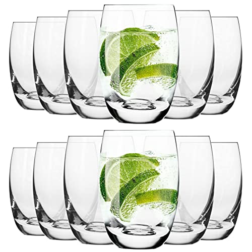 KIAPPO Gläser Set 360 ml - 12 Stück Gläsern - Elite Wassergläser - für Wasser und Kaltgetränke - Anlaufschutz Kristallglas Fassform - Spülmaschinenfest KIAPPO Gläser Set 360 ml - 12 Stück Gläsern - Elite Wassergläser - für Wasser und Kaltgetränke - Anlaufschutz Kristallglas Fassform - Spülmaschinenfest von KIAPPO