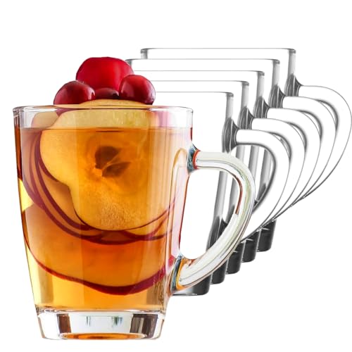 KIAPPO Kaffeegläser Set 250 ml - 6 Stück Gläser - Tee Gläser - Cocktailgläser - Trinkgläser - Latte Macchiato - Hochgläser mit Henkel - 76 x 76 x 100 mm KIAPPO Kaffeegläser Set 250 ml - 6 Stück Gläser - Tee Gläser - Cocktailgläser - Trinkgläser - Latte Macchiato - Hochgläser mit Henkel - 76 x 76 x 100 mm von KIAPPO