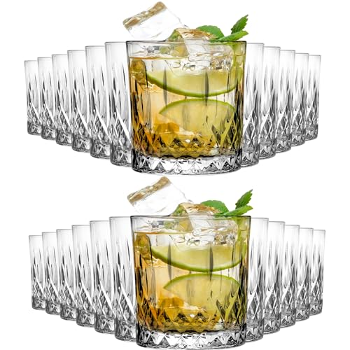 KIAPPO Kristallgläser Set 300 ml - 24 Stück Gläser für Longdrink und Cocktail - Wassergläser - aus Kristallglas - Elegante Trinkgläser für Wasser und Saft KIAPPO Kristallgläser Set 300 ml - 24 Stück Gläser für Longdrink und Cocktail - Wassergläser - aus Kristallglas - Elegante Trinkgläser für Wasser und Saft von KIAPPO