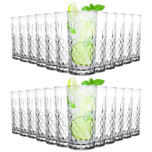 KIAPPO Kristallgläser Set 330 ml - 24 Stück Trinkgläser - Ideal für Longdrinks, Cocktails, Wasser und Saft - Hochwertige Kristallgläser für Zuhause, Restaurants, Partys KIAPPO Kristallgläser Set 330 ml - 24 Stück Trinkgläser - Ideal für Longdrinks, Cocktails, Wasser und Saft - Hochwertige Kristallgläser für Zuhause, Restaurants, Partys von KIAPPO