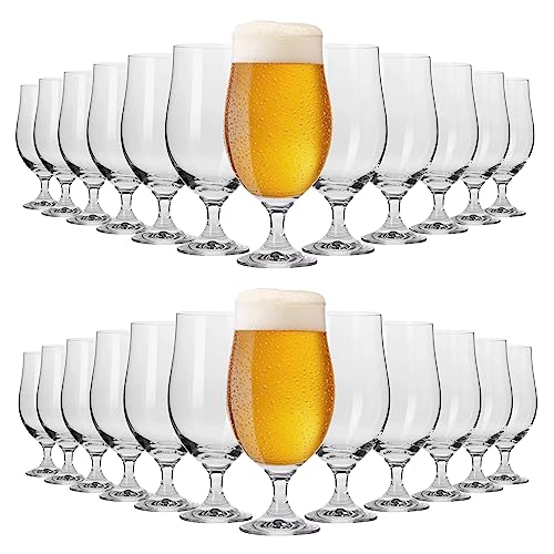 KIAPPO Lagerbiergläser - Gläser & Trinkgeschirr - Gläser Set - Geschenke für Männer - Transparentes Glas - Kristallgläser - Lagerglas - Spülmaschinenfest - 500ml Bierglas 24x von KIAPPO