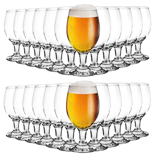 KIAPPO Pokal Biergläser Set 400 ml - 24 Stück Gläser für Bier - Wassergläser - Beer Glass - Sektgläser - Trinkgläser - Hochwertige Gläser für Cocktails, Saft, Wasser KIAPPO Pokal Biergläser Set 400 ml - 24 Stück Gläser für Bier - Wassergläser - Beer Glass - Sektgläser - Trinkgläser - Hochwertige Gläser für Cocktails, Saft, Wasser von KIAPPO