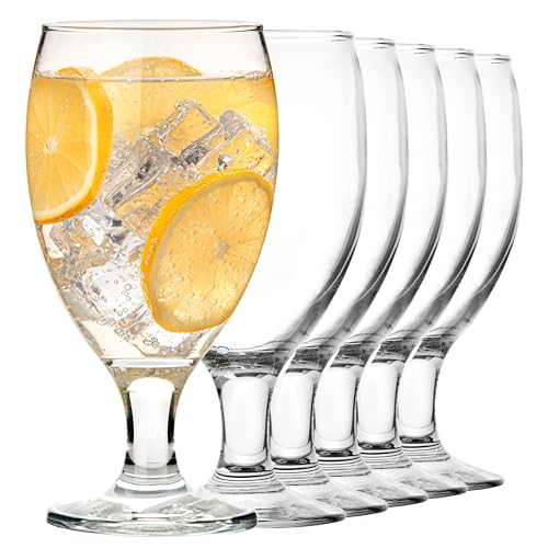 KIAPPO Pokal Gläser Set 590 ml - 6 Stk. Trinkgläser Gross Wassergläser Modern Saftgläser Trinkglaeser Cocktailglaeser Wasserglaeser Glaeser Wasserglas Glasses Longdrinkglaeser von KIAPPO