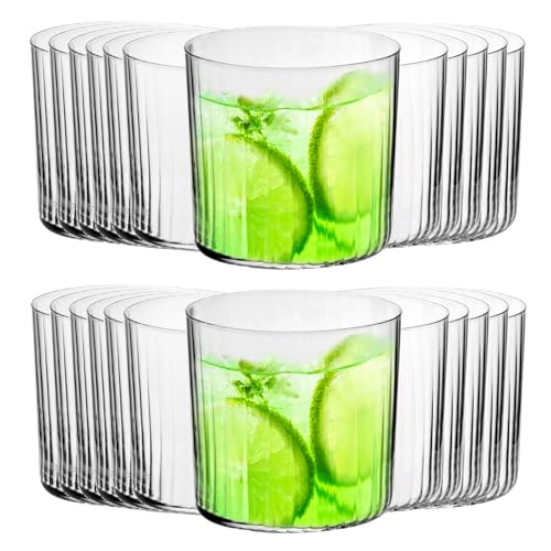 KIAPPO Strukturierte Gläser 410 ML 24 Stk - Cidergläser, Ideal für Getränke, Whiskey, Cocktails - Spülmaschinengeeignet und Hochwertige Trinkgläser KIAPPO Strukturierte Gläser 410 ML 24 Stk - Cidergläser, Ideal für Getränke, Whiskey, Cocktails - Spülmaschinengeeignet und Hochwertige Trinkgläser von KIAPPO
