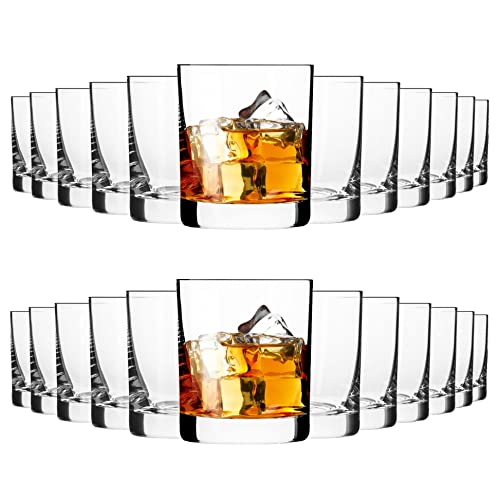 KIAPPO Whiskey Gläser 24er Set - Whisky Tumbler Gläser 300ml - Kristall Trinkgläser für Scotch Bourbon - Cocktailgläser für Partys - Eventgläser - Partyservice Gläser - Spülmaschinenfest von KIAPPO
