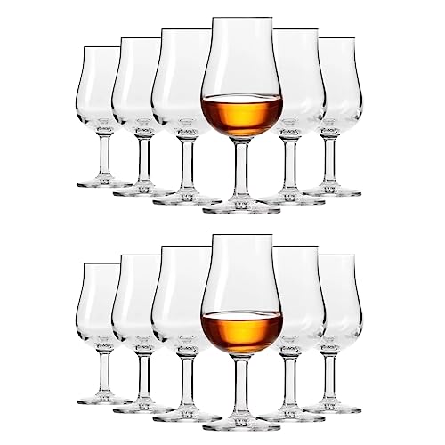 KIAPPO Whisky Verkostungsgläser 100 ml - 12 Stück Wiskeygläser Set - Gläser & Trinkgeschirr - Cocktailgläser - Schnapsgläser - Kristallgläser - Geschenke für Männer von KIAPPO
