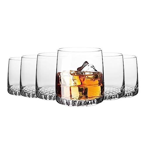 KIAPPO Whiskygläser - Gläser - Kristallgläser - Whiskybecher-Set - Gläser & Trinkgeschirr - Cocktailgläser - Geschenke für Männer - Gläser Set - Spülmaschinenfest - 300ml 6 Gläser von KIAPPO