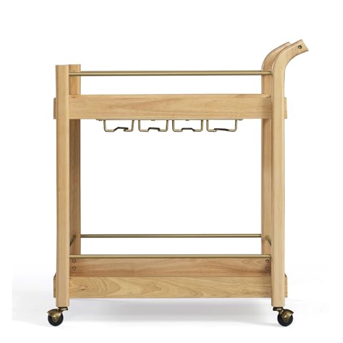 KIBONCY Barwagen Mit Rädern, 2-stufige Karren, Servierwagen Für Das Haus, Die Küche, Das Esszimmer, Die Essfeier A KIBONCY Barwagen Mit Rädern, 2-stufige Karren, Servierwagen Für Das Haus, Die Küche, Das Esszimmer, Die Essfeier A von KIBONCY