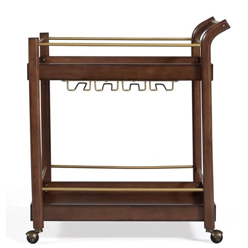 KIBONCY Barwagen Mit Rädern, 2-stufige Karren, Servierwagen Für Das Haus, Die Küche, Das Esszimmer, Die Essfeier B von KIBONCY