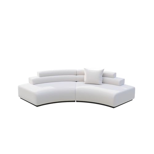 KIBONCY Leichter Luxus-geschwungener Sofa, modulares Spleiß-Kombi-Sofa, moderner bequemer Langsessel für Wohnzimmer, Büro, Apartment 260cm von KIBONCY
