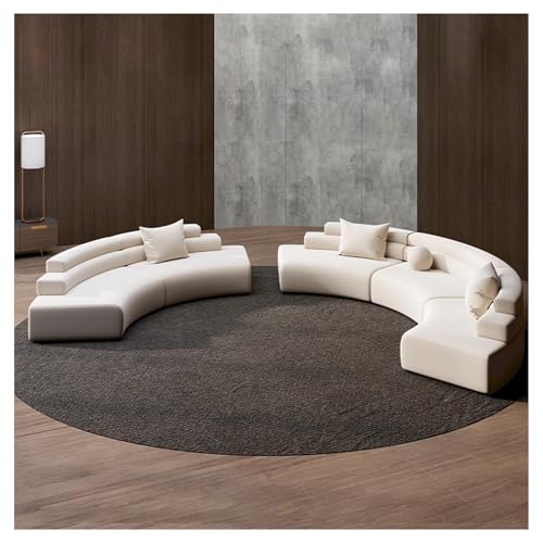 KIBONCY Leichter Luxus-geschwungener Sofa, modulares Spleiß-Kombi-Sofa, moderner bequemer Langsessel für Wohnzimmer, Büro, Apartment 300cmC von KIBONCY