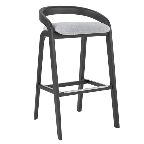 KIBONCY Mid-Century Modern Barhocker, Barhocker mit Rückenlehne, mit Holzbeinen, für Kücheninsel Esszimmer Bar B KIBONCY Mid-Century Modern Barhocker, Barhocker mit Rückenlehne, mit Holzbeinen, für Kücheninsel Esszimmer Bar B von KIBONCY