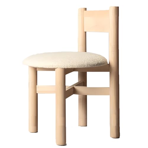 KIBONCY Mid-Century Modern Barhocker, Thekenstühle mit Rückenlehne, mit massiven Holzbeinen Barstühle für Kücheninsel Esszimmer A von KIBONCY