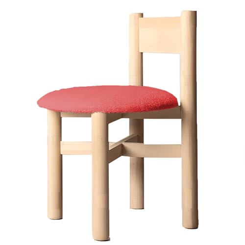 KIBONCY Mid-Century Modern Barhocker, Thekenstühle mit Rückenlehne, mit massiven Holzbeinen Barstühle für Kücheninsel Esszimmer D von KIBONCY