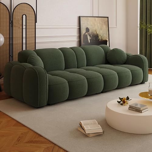 KIBONCY Mid-Century Modern Couch, Bequeme Couch mit Federkissen, einfache Montage kleines 2-Sitzer-Sofa, perfekt für Wohnzimmer oder Schlafzimmer Green-2.4m KIBONCY Mid-Century Modern Couch, Bequeme Couch mit Federkissen, einfache Montage kleines 2-Sitzer-Sofa, perfekt für Wohnzimmer oder Schlafzimmer Green-2.4m von KIBONCY