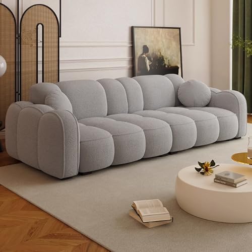 KIBONCY Mid-Century Modern Couch, Bequeme Couch mit Federkissen, einfache Montage kleines 2-Sitzer-Sofa, perfekt für Wohnzimmer oder Schlafzimmer Grey-1.2m KIBONCY Mid-Century Modern Couch, Bequeme Couch mit Federkissen, einfache Montage kleines 2-Sitzer-Sofa, perfekt für Wohnzimmer oder Schlafzimmer Grey-1.2m von KIBONCY