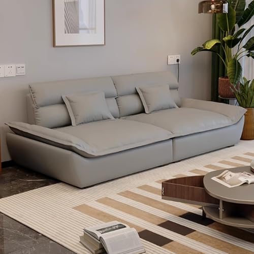 KIBONCY Mid-Century Modern Couch, Sofa mit bequemem Sitzkissen, einfache Montage kleines 2-Sitzer-Sofa, Schnittsofa für jeden Aufenthaltsraum, Spielzimmer oder Schlafsaal Twilight Gray 1-1.2m von KIBONCY