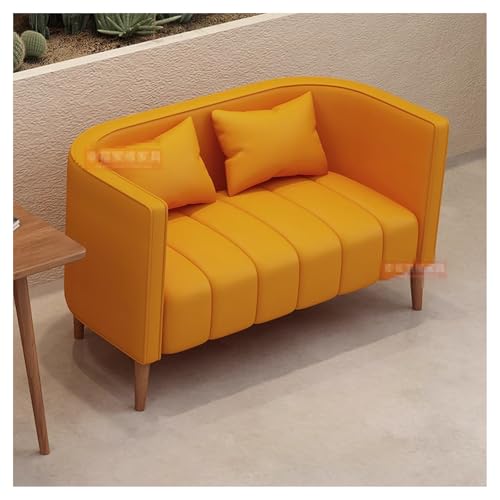 KIBONCY Stilvolles Café-Booth-Sofa, süßfarbiger Empfangstisch und Stuhlsatz, künstlerisches gepolstertes Tiefen-Sitzsofa – ideal für Milchtee-Läden und Dessertgeschäfte Double seat von KIBONCY