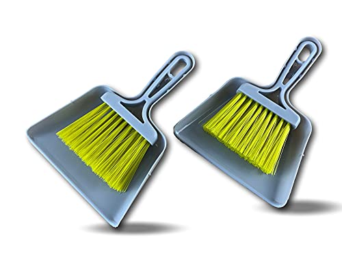 KIBROS 2 Stück Mini Kehrschaufel | Haushaltsset | Click Design | Ideal für Staub und Tierhaare | Einfach aufzuhängen oder aufzuhängen | flexibel und praktisch MINIPBx2C von KIBROS