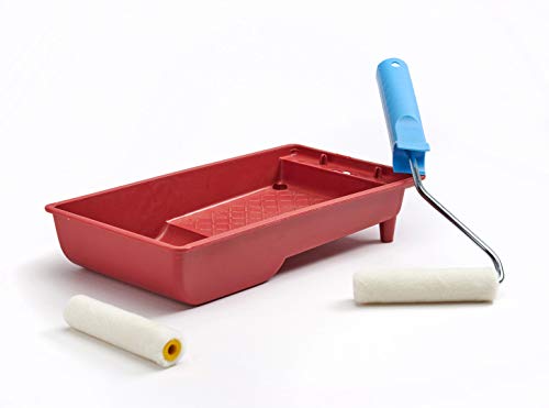 KIBROS IB_L102C | Set mit Becken (Tropfenschutz) | 1 Gestell | 2 Kaninchen Lackierer | Breite 100 mm | Farbe Sockelleisten Heizkörper flache Oberflächen von KIBROS