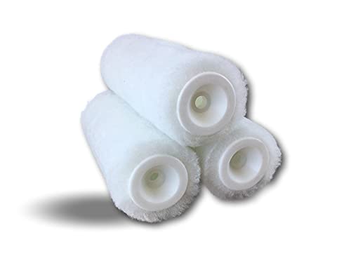 KIBROS Polyester-Muffen Kurzhaar | 3er Pack | Breite Rolle 180 mm | für Schraubrahmen | Achse Ø 8 mm | Profi-Qualität | Wände Böden Decken große Flächen 5060 XEx3c von KIBROS