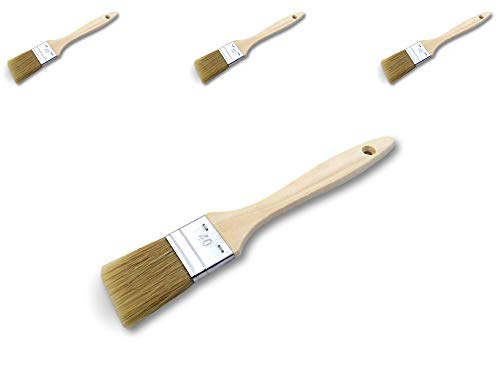 Kebros 320 40 ccx3 | 3 Stück | Pinsel mit Totenkopf-Schwanz | weiße Seide | Breite 40 mm | Einwegeinheit | Multi Ständer | Ölfarbe Acryl Lack Emulett Kleber Lasur Färbung Grundierung Harz von KIBROS