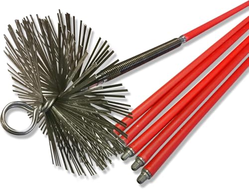 Professionelles Reinigungsset für Kamin- und Rauchkanäle | Flacher Stahlbesen | Ø 250 mm | 8,50 m | 6 Stangen | Anlauf-Feder | Metall-Endstücke | Kibros 4KIT25Ab Professionelles Reinigungsset für Kamin- und Rauchkanäle | Flacher Stahlbesen | Ø 250 mm | 8,50 m | 6 Stangen | Anlauf-Feder | Metall-Endstücke | Kibros 4KIT25Ab von KIBROS