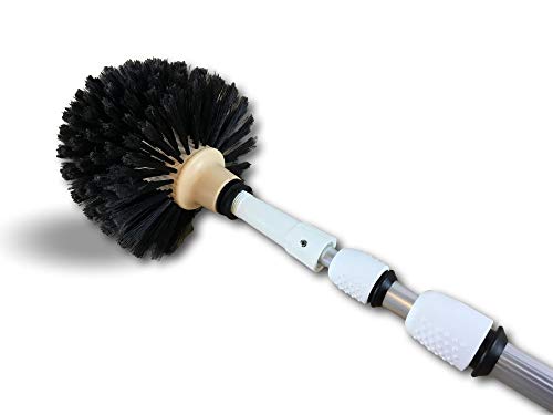 Staubbesen mit Teleskopstiel | 3er-Set | Teleskopstiel aus Aluminium 5,50 m | Geblümtes Vinyl | Kopf Ø 180 mm mit Schraubfassung | Profi-Version | Spinnweben | Kibros 101648KITGMx3 von KIBROS