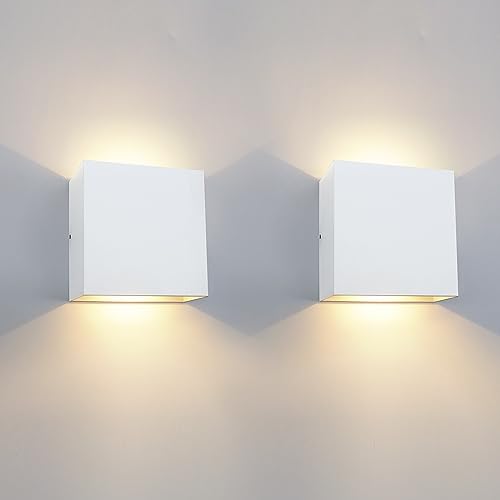 KICAAO Wandleuchte LED Innen 2er Set Up an Down Wandlampe, Einstellbar Abstrahlwinkel Aussenbeleuchtung Warmweiß 12W 3000K Wandleuchte Aluminium Wandleuchte Innen/Aussen KICAAO Wandleuchte LED Innen 2er Set Up an Down Wandlampe, Einstellbar Abstrahlwinkel Aussenbeleuchtung Warmweiß 12W 3000K Wandleuchte Aluminium Wandleuchte Innen/Aussen von KICAAO
