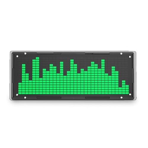 LED-Musikspektrum-Display, DIY-Set, 16 x 32 cm, Rhythmus-Licht, Uhr, 8 Arten, Spektrum-Modus, SMD, Löt-Display-Licht, grün, langlebig, einfache Installation, einfach zu bedienen von KICHI