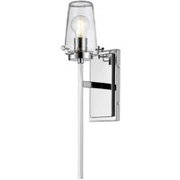 KL-ALTON1-BATH-CH Wandleuchte Alton 1xE27 40W Stahl Chrom, Glas H:56,1cm B:12,7cm IP44 dimmbar - Kichler von KICHLER