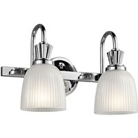 Kichler - KL-CORA2-BATH Wandleuchte Cora 2x3W led G9 Stahl poliert chrom H:24,1cm B:40,6cm IP44 3000K von KICHLER