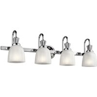 KL-CORA4-BATH Wandleuchte Cora 4x3W led G9 Stahl poliert chrom H:24,1cm B:82,7cm IP44 3000K - Kichler von KICHLER