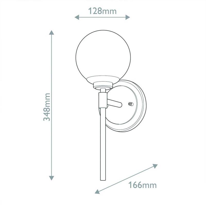 Wandlampe Benno 1 schwarz-bronze, weiß, Stahl, Glas IP44 G9 von KICHLER