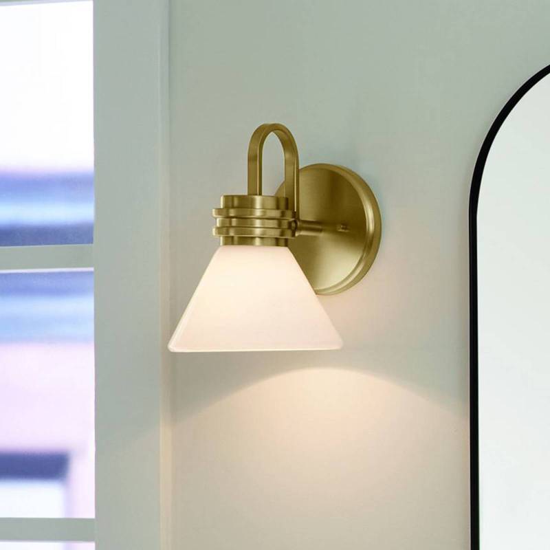 Wandleuchte Farum 1, bronzefarben, Stahl, Glas, G9 von KICHLER