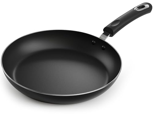 KICHLY Antihaft Bratpfanne 28cm, Beschichtete Pfanne Induktion, Aluminium Nonstick Frying Pan, Induktionspfanne Geeignet Für alle Herdarten - Schwarz von KICHLY