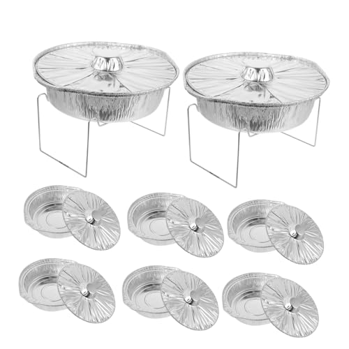 KICHOUSE 1 Satz Tidded Aluschalen mit Multifunktionale Grill und Backform für Bbq Picknick und Partys Teiliges aus Leichtem und Robustem für Lebensmittelaufbewahrung und Grillzubehör von KICHOUSE