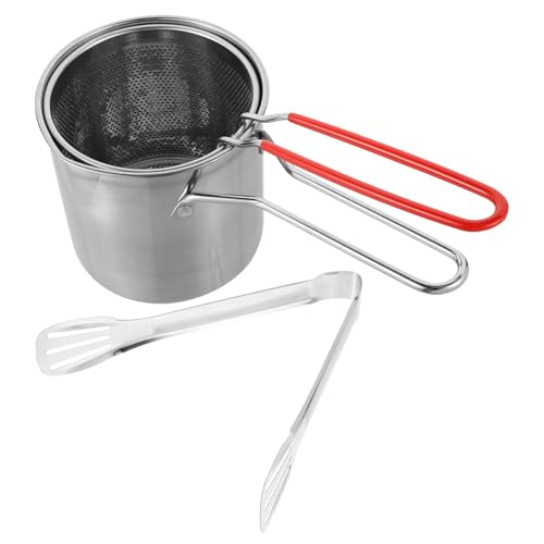 KICHOUSE 1 Set Mini Fritteuse Simmer Außengestell Blechkorb Luftfritteuse Nudelschaumtopf Mit Deckel Oust Töpfe Pfanne Multifunktionale Fritteusen Pommes Fritteuse Wok Folie von KICHOUSE
